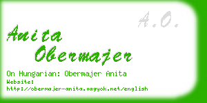 anita obermajer business card